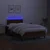 Vidaxl Box spring postelja z vzmetnico LED tem. rjava 120x190 cm blago
