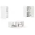 Set TV komoda Zidne 2 pcs Visoki sjaj bijela Konstruirano drvo