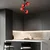Opviq Luster Benek-15-14491, 40x40x55cm, IP20, Crno-crveni