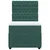 vidaXL Box spring postelja z vzmetnico temno zelen 90x190 cm žamet