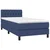 vidaXL Box spring postelja z vzmetnico modra 100x200 cm blago