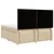 vidaXL vidaXL Box spring postelja z vzmetnico krem 200x200 cm blago, (21306738)