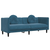 3-dijelni set sofa s jastucima plavi baršunasti