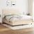 Vidaxl Box spring postelja z vzmetnico krem 180x200 cm blago