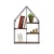 Hanah Home Lilium Zidna polica, Braon-crna