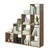 Songmics Knjižna omara 10 predelkov 29x1295x1295 cm rjava