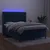 Vidaxl Box spring postelja z vzmetnico LED temno modra 140x200cm žamet