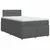 vidaXL Postelja boxspring z vzmetnico Temno siva 120 x 200 cm Blago