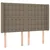 Vidaxl Box spring postelja z vzmetnico taupe 140x200 cm blago