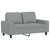 2-dijelni set sofa svjetlosivi od tkanine