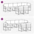 Set vanjskih sofa 8 kom. Bijela i krem Poliester