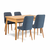 HANAH HOME Trpezarijski sto i stolice Costa Atlantice Navy Blue