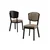 Hanah Home set trpezarijskih stolica Nape 6 kom, kapućino tkanina Babyface, crne metalne noge