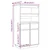 Visoka komoda siva 60 x 40 x 116,5 cm od masivne borovine