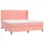 Vidaxl Box spring postelja z vzmetnico roza 200x200 cm žamet