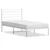 Greatstore Kovinski posteljni okvir z vzglavjem bel 90x200 cm