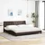 vidaXL vidaXL Postelja z vzmetnico temno rjava 200x200 cm blago, (22054090)