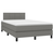 vidaXL Box spring postelja z vzmetnico LED temno siva 120x200 cm blago