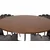 Venture Design Jedilna miza in komplet stolov okrogla miza 140x75 cm rjava in siva
