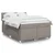 Vidaxl Box spring postelja z vzmetnico taupe 140x190 cm blago