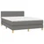 Vidaxl Box spring posteljni z vzmetnico temno siv 140x190 cm blago