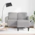 Sofa 2-sjed s ležaljkom u obliku slova L oblak siva 125 cm
