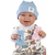 Llorens 84481 NEW BORN 2 v 1 - realistična punčka z zvoki in ohišjem iz mehkega blaga