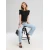 Sinsay - LADIES` T-SHIRT - crno