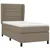Vidaxl Box spring postelja z vzmetnico taupe 90x190 cm blago