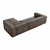 Rjava usnjena kotna zofa (desni kot) Madame - Windsor & Co Sofas