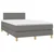 vidaXL Box spring postelja z vzmetnico temno siva 120x190 cm blago