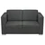 Dvodijelni set sofa od tkanina tamnosivi