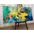 Slika rumeni cvet z vintage pridihom - 120x60