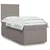 Vidaxl Box spring postelja z vzmetnico taupe 90x200 cm blago