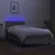 Vidaxl Box spring postelja z vzmetnico LED svetlo siva 90x190 cm blago