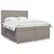 Vidaxl Box spring postelja z vzmetnico taupe 200x200 cm blago