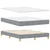 Vidaxl LED Box Spring Postelja Svetlo siva 140 x 200 cm blago