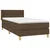 Vidaxl Box spring postelja z vzmetnico temno rjav 90x190 cm blago