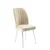 Hanah Home set trpezarijskih stolica Platinum 2 kom, krem tkanina Jerry, bele metalne noge