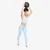 Modrček adidas 3 Stripes Studio All Me Light Support Bra Glow Blue XL