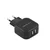 Qoltec stenski polnilnik 17 W | 5 V | 3,4 A | 2 x USB + kabel USB tipa C