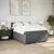 Vidaxl Box spring posteljni z vzmetnico temno siv 140x190 cm blago