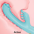 Action Murly Triple Function G-Spot Rabbit Vibrator with Massaging Ball 3 Motors Tuquoise