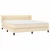 Vidaxl Box spring postelja z vzmetnico krem 180x200 cm blago