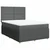 Vidaxl Box spring postelja z vzmetnico temno siva 160x200 cm blago