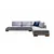 Atelier del Sofa Ugaona garnitura Tulip 97x80x313cm Tamnosiva