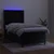 Vidaxl Box spring postelja z vzmetnico LED črna 80x200 cm žamet