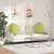 Jastučići za sjedenje 2 pcs Svijetlo zelena O80 x 29 cm tkanina