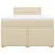 Vidaxl Box spring postelja z vzmetnico krem 120x200 cm blago