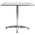 Vidaxl Vrtna miza srebrna 80x80x70 cm aluminij